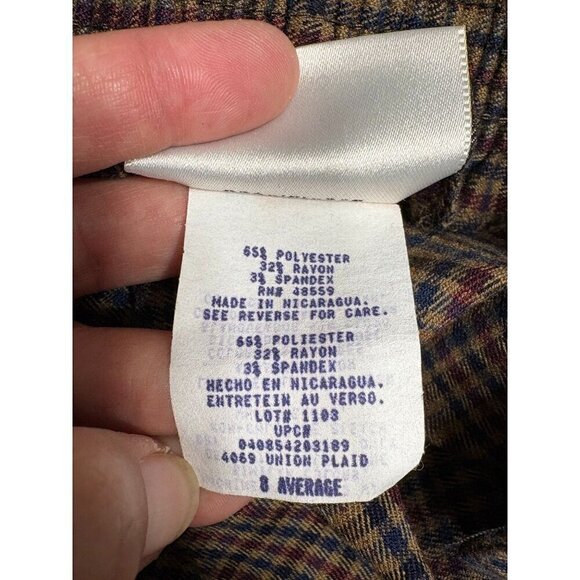 Vintage Kathie Lee Houndstooth Stirrup Pants Small Checkered Pattern Equestrian - Picture 7 of 8